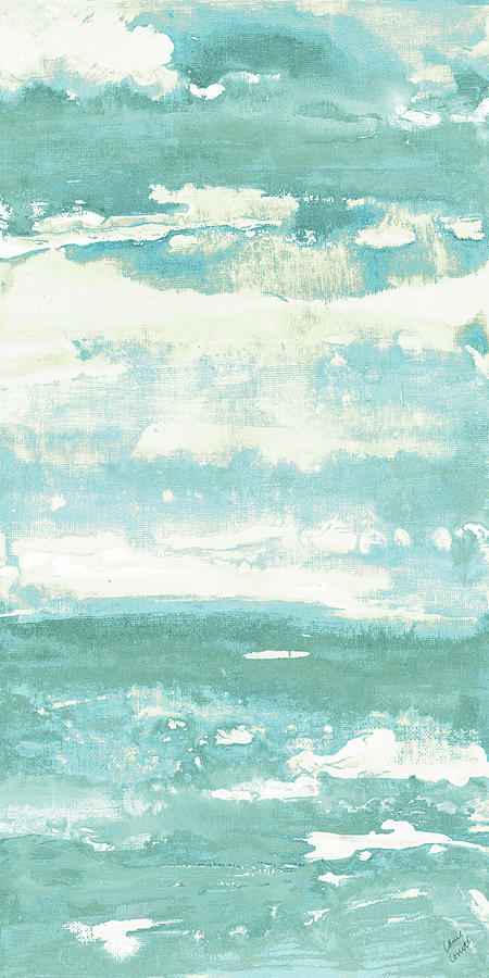 Abstract Digital Art - Soft Sea Azure II by Lanie Loreth