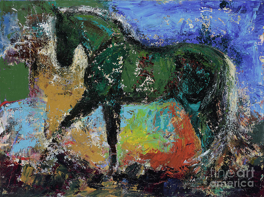 Horse Painting - Soft Step by Tere Goldstein
