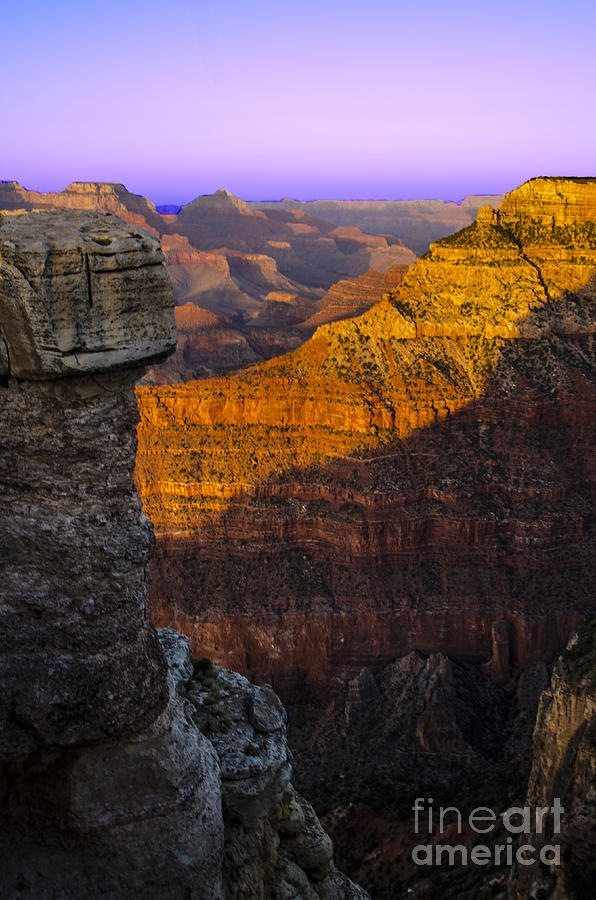 Soft Sunset at the Grand Canyon Photograph by Deborah Smolinske