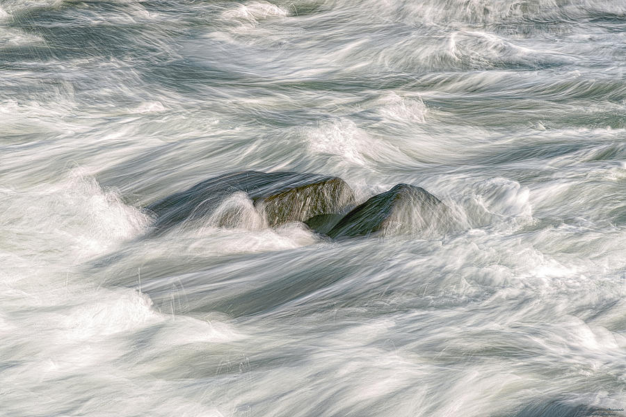 Surf Photograph - Soft Surf on the Rocks by Marty Saccone