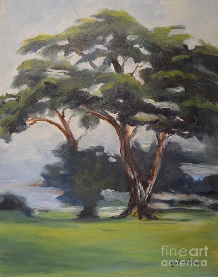 Soft Trees Painting by Gail Heffron
