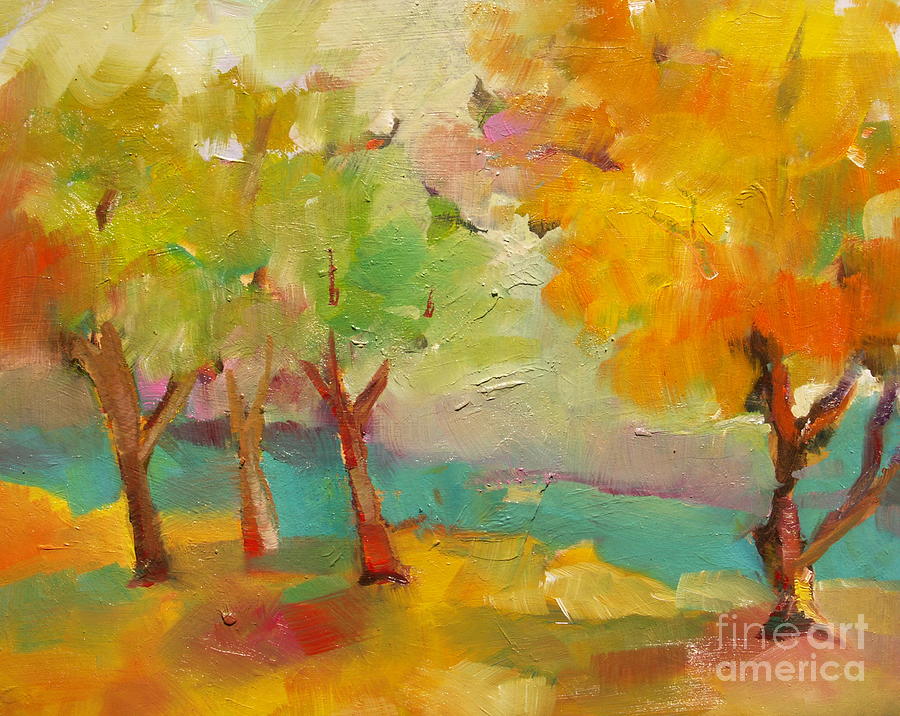 Soft Trees Painting by Michelle Abrams