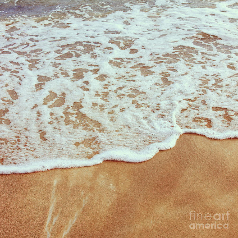 Soft Wave Of The Sea On The Sandy Beach Photograph