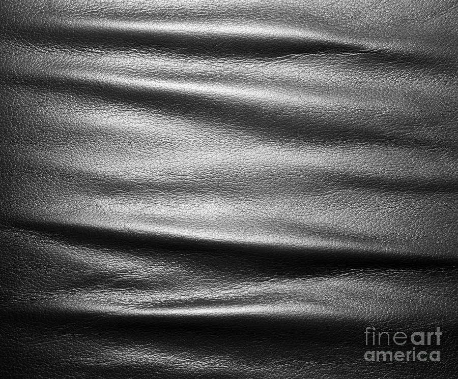 Soft wrinkled black leather Photograph by Michal Bednarek