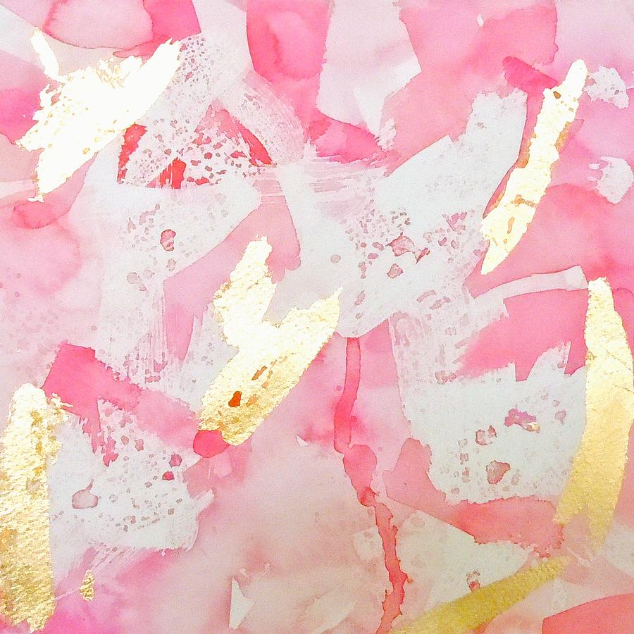 Abstract Painting - Softly Pink by Roleen  Senic