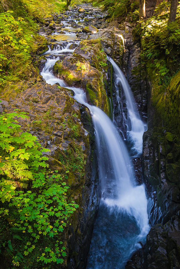 Nature Photograph - Sol Duc Falls - Waterfall Photograph by Duane Miller
