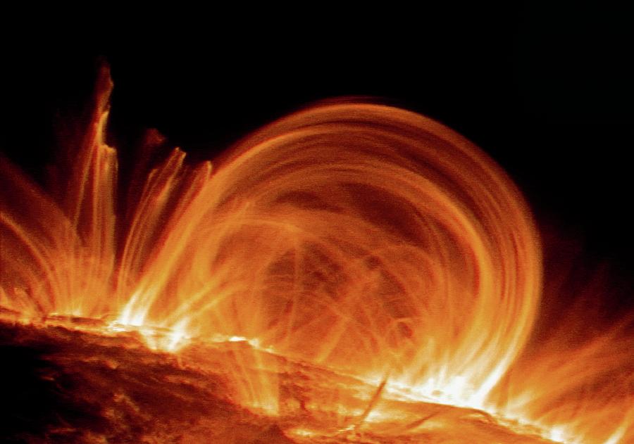 Solar Coronal Loops Photograph by Nasa