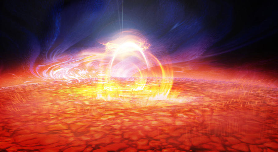 Space Painting - Solar Flare by Don Dixon