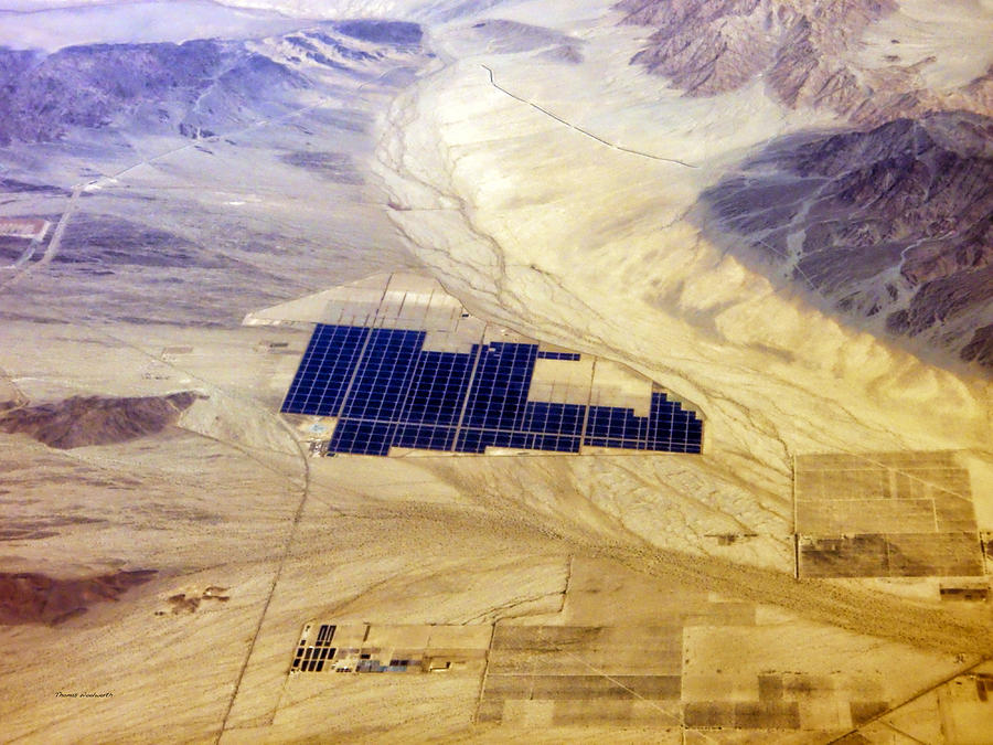 Nature Photograph - Solar Panels Aerial View by Thomas Woolworth