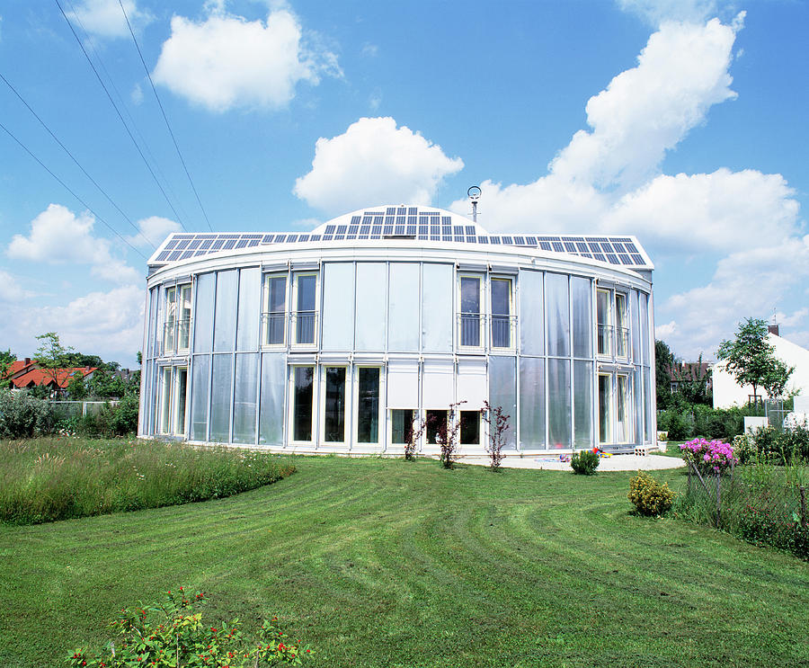 Solar-powered House Photograph by Martin Bond/science Photo Library