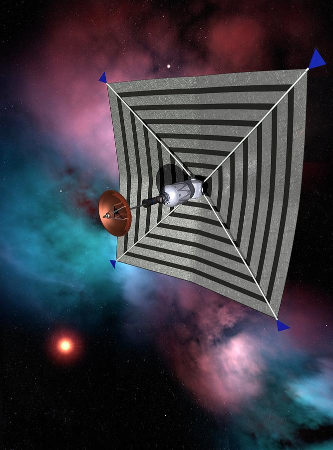 Space Photograph - Solar Sail Spacecraft by Paul Wootton/science Photo Library