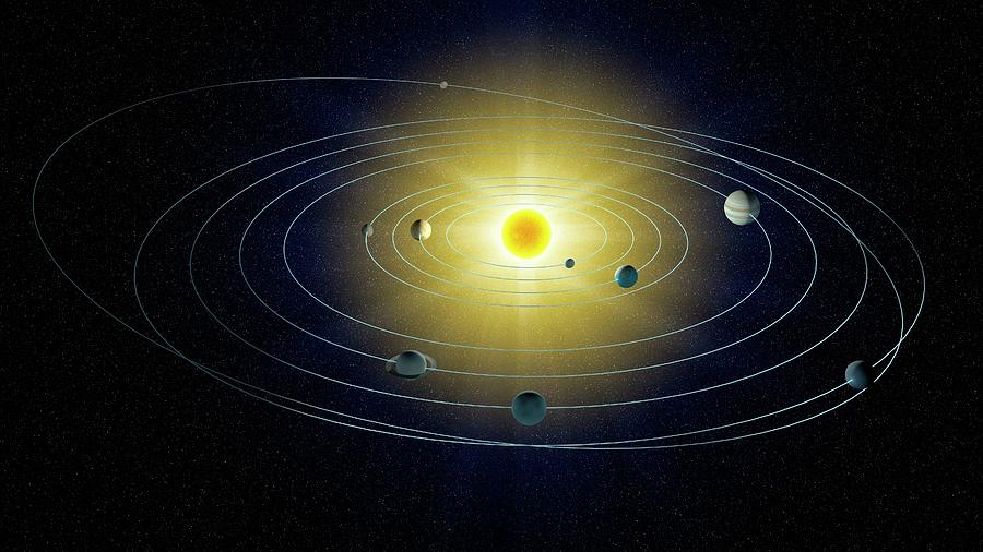 Solar System, Artwork Digital Art by Andrzej Wojcicki