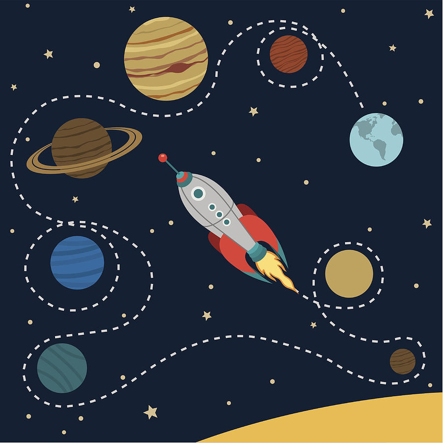 Solar System Travel Drawing by Tharrison