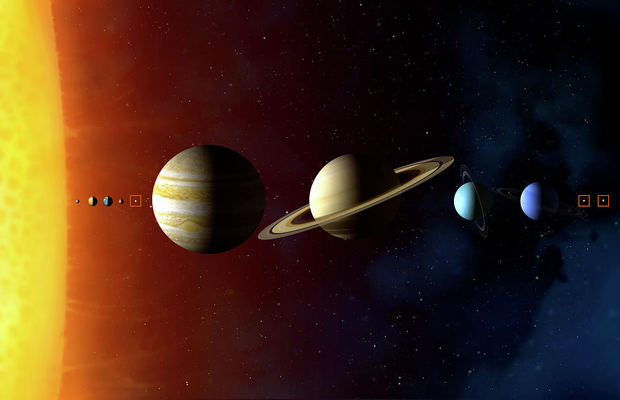Solar System's Planets Photograph by Mark Garlick/science Photo Library ...