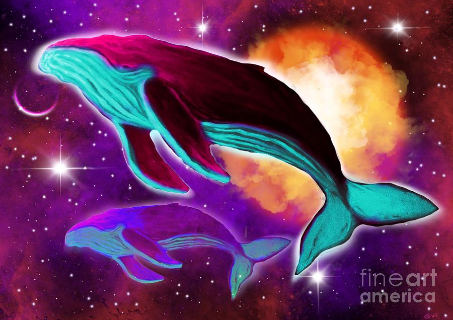 Solar Whales Painting by Nick Gustafson