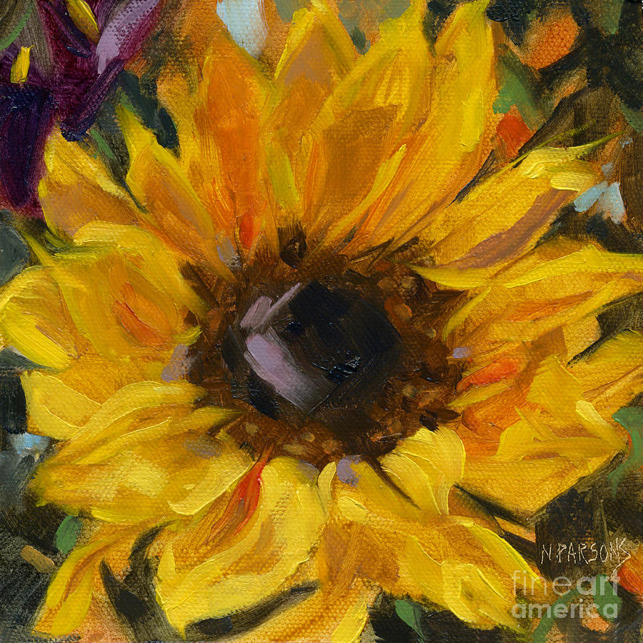 SOLD Flower Power Painting by Nancy  Parsons