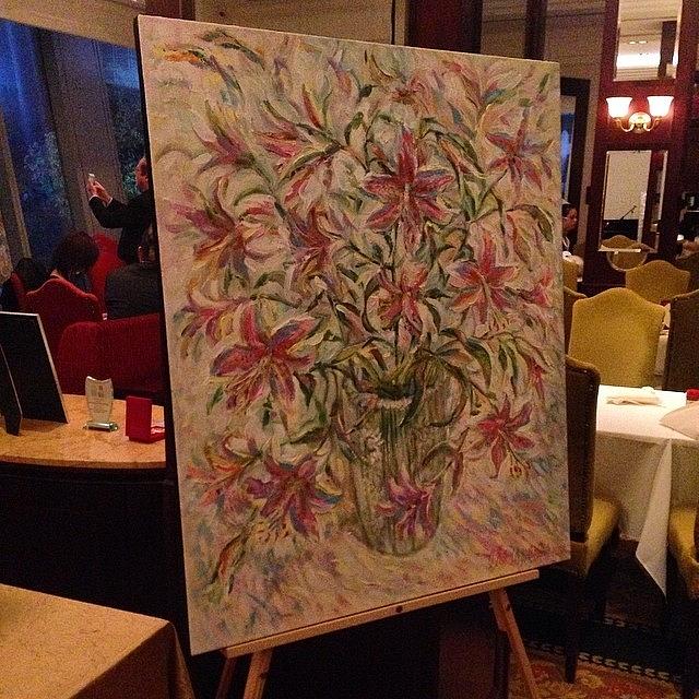 Flower Photograph - Sold! Painted By Oleg Lazarenko. Piece by Nikhil Pritmani