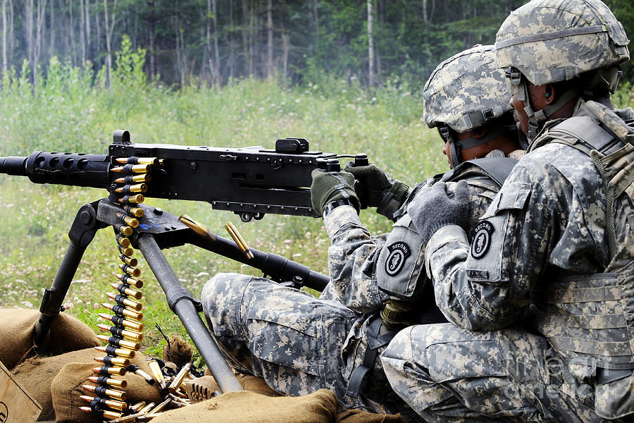 Transportation Photograph - Soldier Engages Targets Downrange by Stocktrek Images