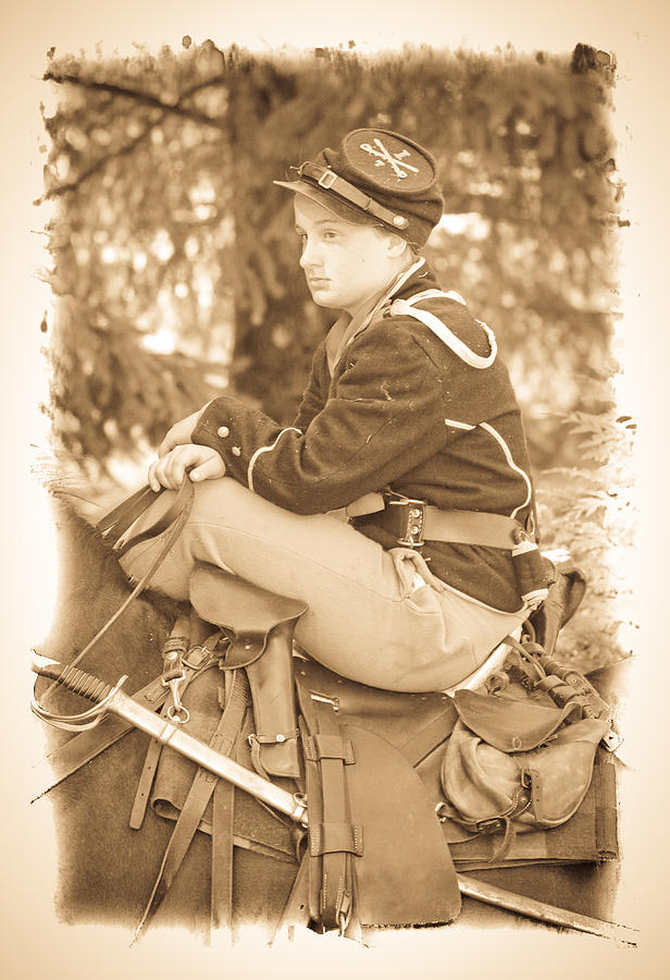 Soldier on Horse Photograph by Steve McKinzie