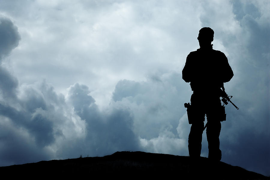 Soldier Overlooks the Horizon Photograph by ninjaMonkeyStudio