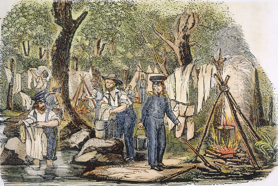 1840 Painting - Soldiers In Camp, 1840s by Granger
