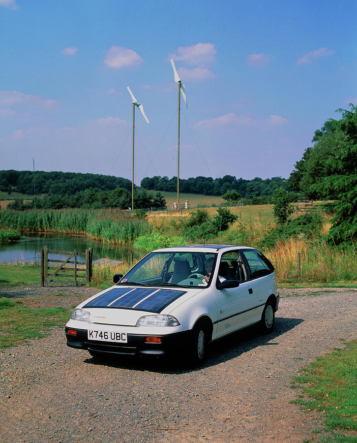 Solectria Battery And Solarpowered Electric Car. Photograph by Martin