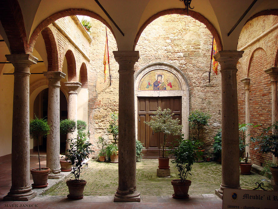 Solemn Tuscan Courtyard Photograph by Mark Janeck - Fine Art America