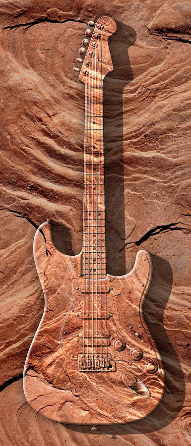 Guitar Still Life Photograph - Solid As A Rock Panoramic by Mike McGlothlen