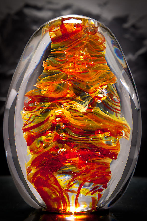 Flames Solid Glass Sculpture 13e5 Glass Art By David Patterson
