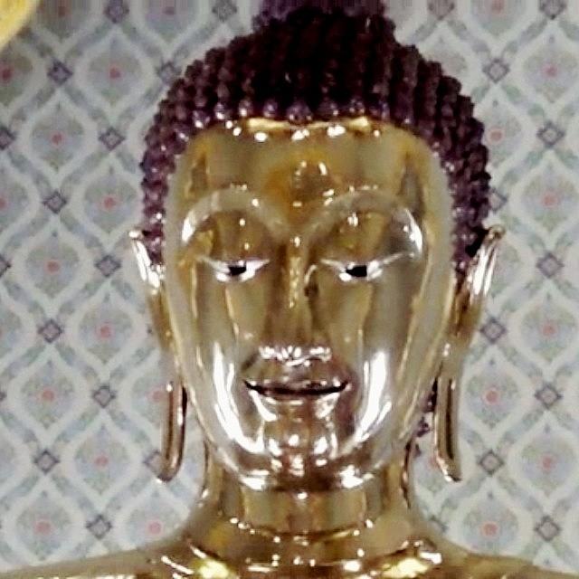 Buddha Photograph - Solid Gold. #goldenbuddha #wattraimit by Richard Randall