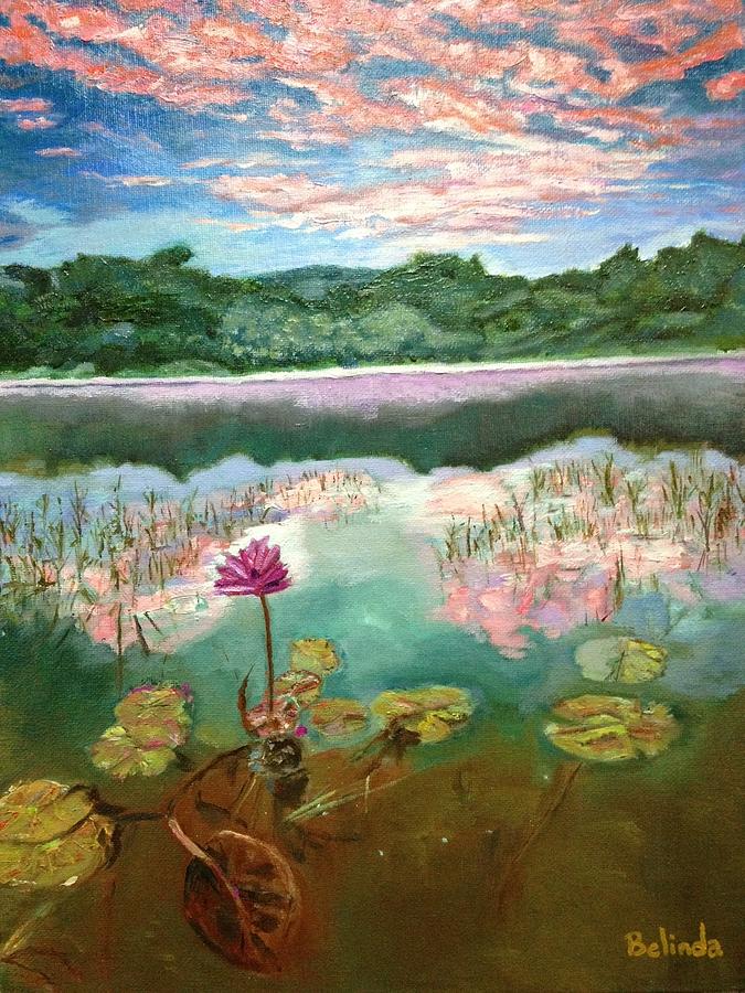 Solitary Bloom Painting by Belinda Low