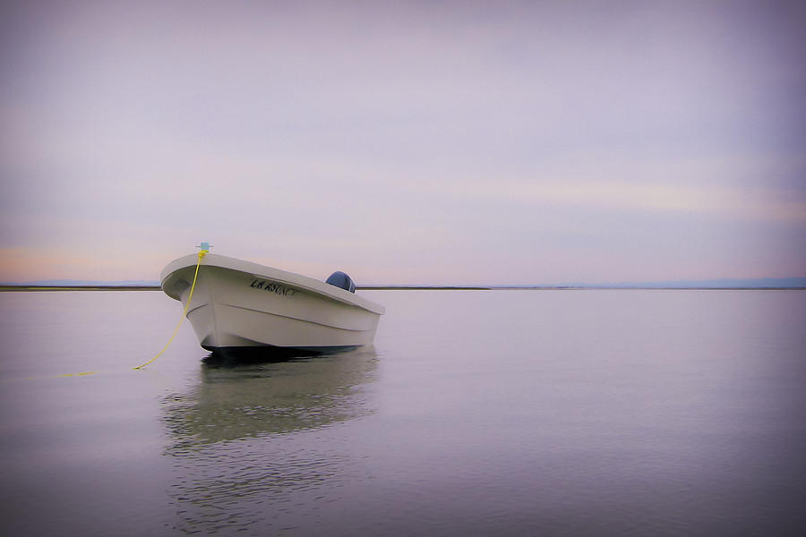 Sunset Photograph - Solitary Boat by Adam Romanowicz