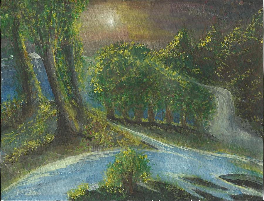 Solitary Midnight Painting by Douglas Beatenhead