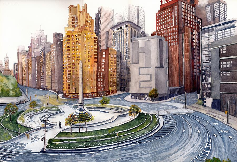 Solitary NYC Painting by Gerald Carpenter