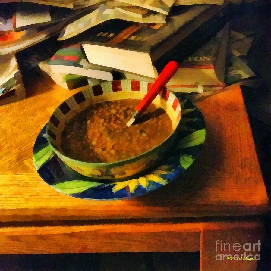 Solitary Supper Painting by RC DeWinter
