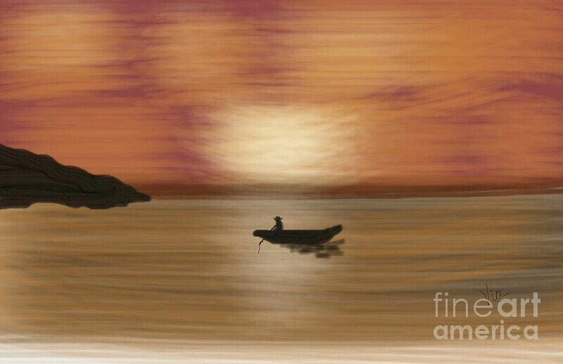 Solitude at Dawn Painting by Judy Via-Wolff