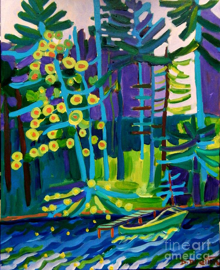 Solitude at Massapoag Lake Painting by Debra Bretton Robinson