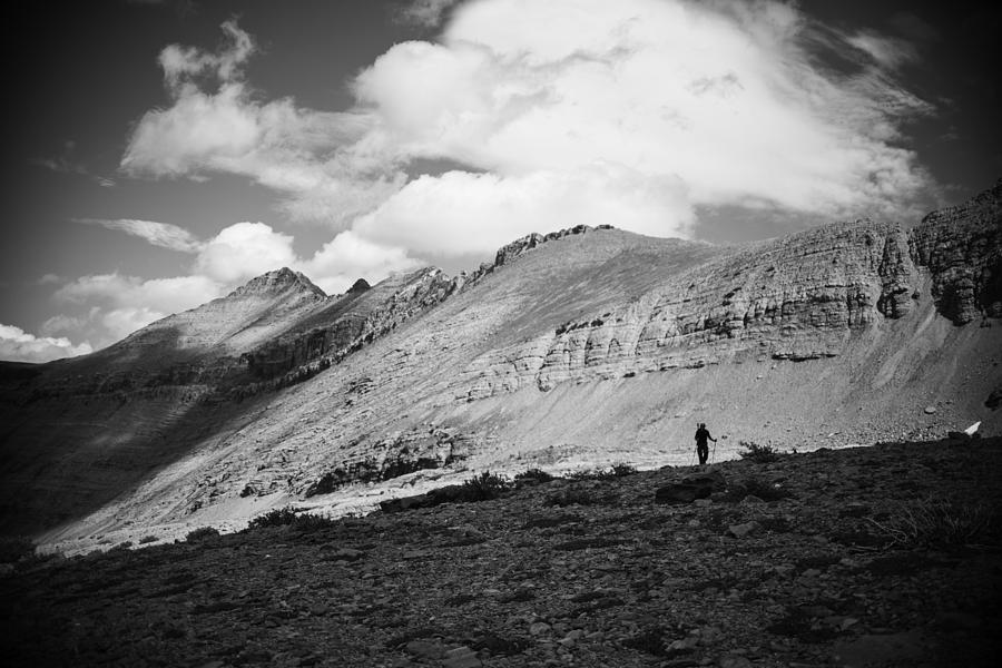 Glacier National Park Photograph - Solitude below Sperry Glacier by Alex Blondeau
