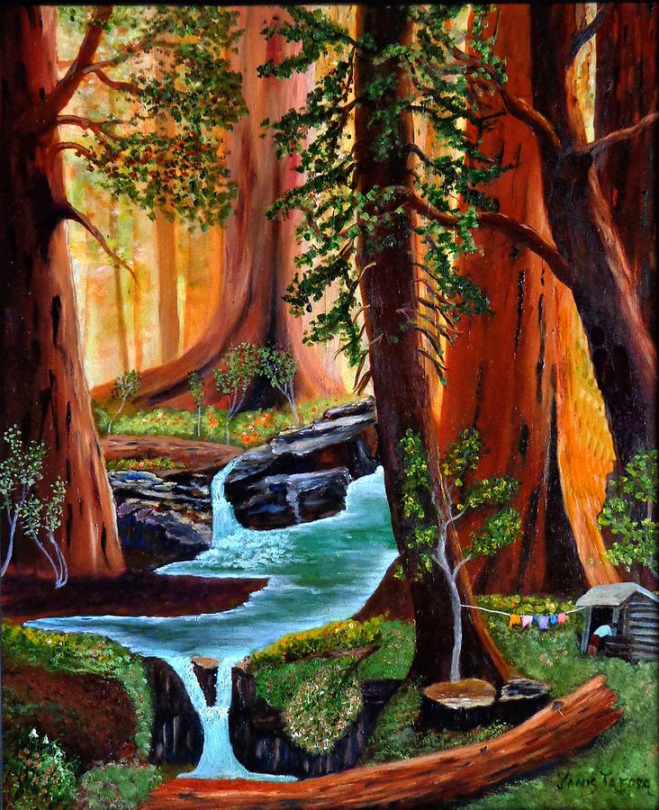 Tree Painting - Solitude in the Rocky Mountains by Janis  Tafoya