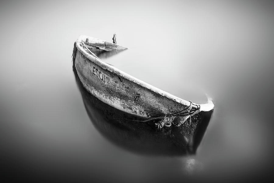 Ship Photograph - Solitude by Miguel Valdivieso