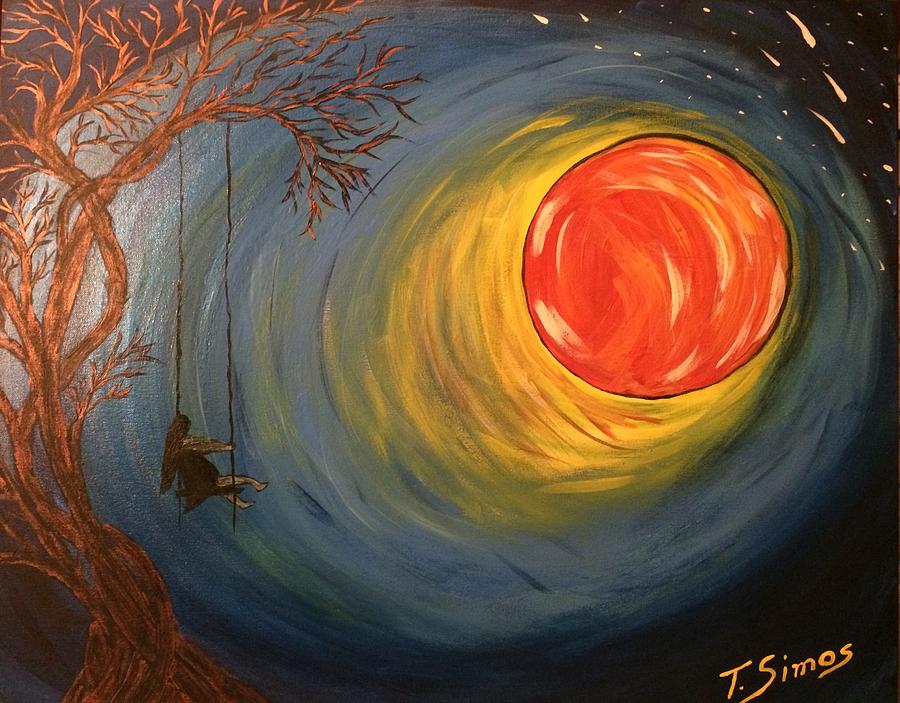 Tree Painting - Solitude by Theresa Simos