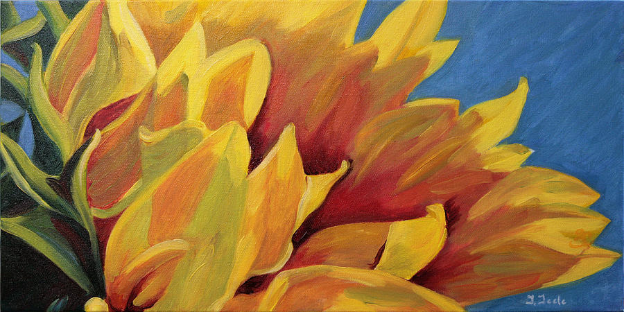 Sunflower Painting - Solitude by Trina Teele