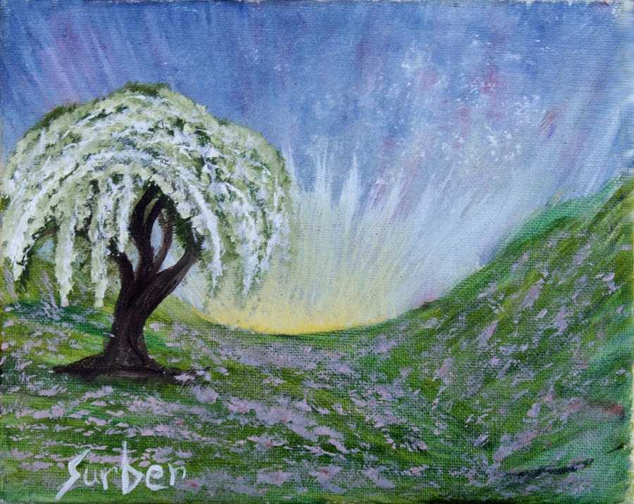 Solo Tree Painting by Suzanne Surber