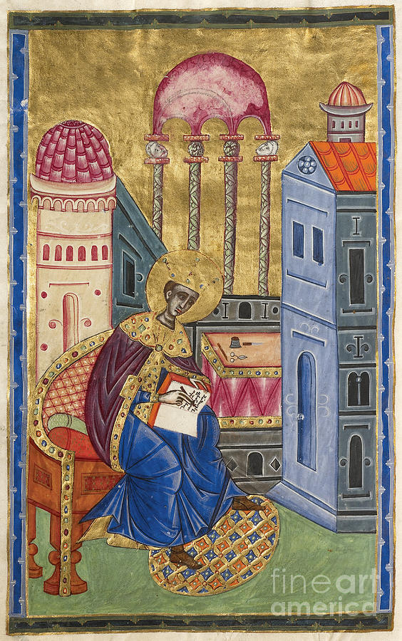Illustration Photograph - Solomon Writing by Getty Research Institute