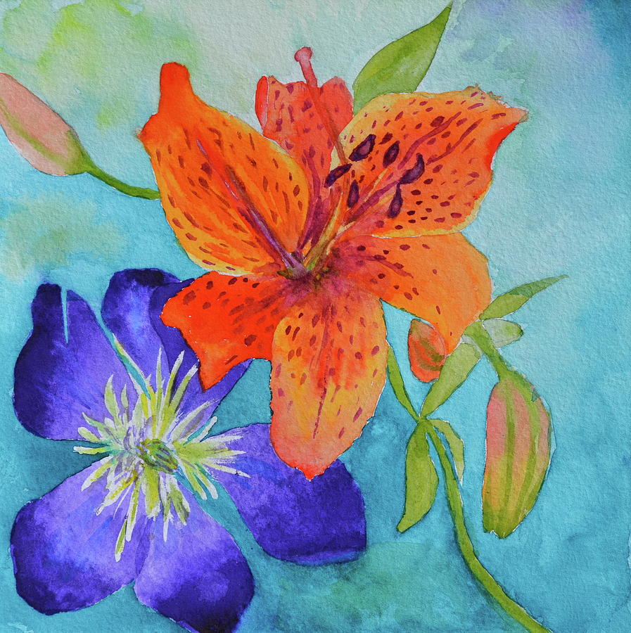 Solstice Flowers Painting by Beverley Harper Tinsley