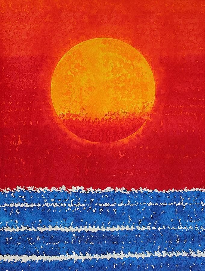 Solstice Sunrise original painting SOLD Painting by Sol Luckman