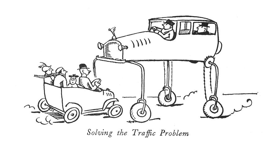 Solving The Traffic Problem Drawing by Alfred Frueh