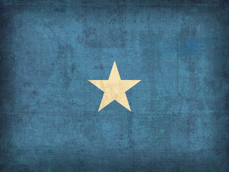 Vintage Mixed Media - Somalia Flag Vintage Distressed Finish by Design Turnpike
