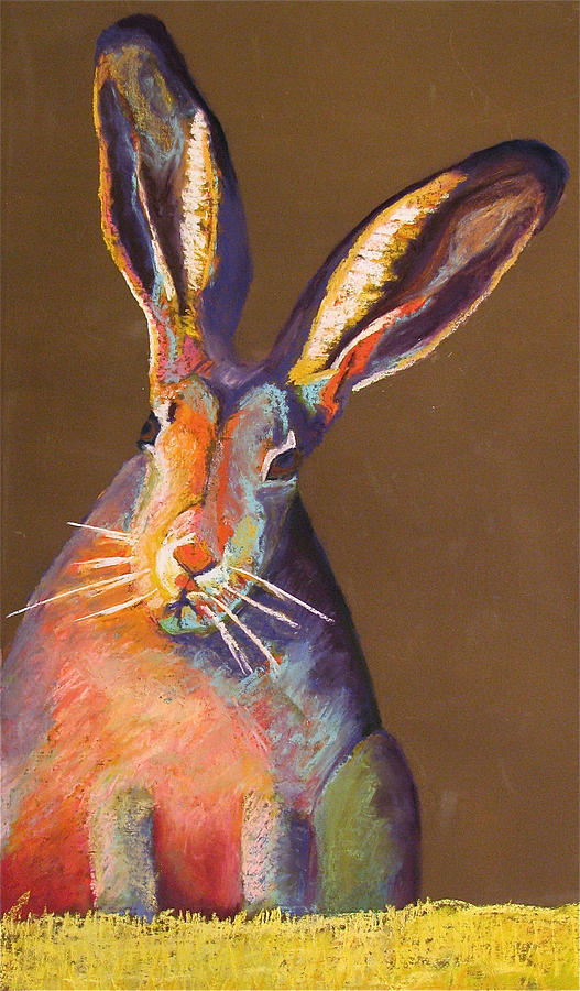 Chris R. Wright Artist Rabbit Some Bunnie on Grass Painting by Holly Wright - Fine Art America
