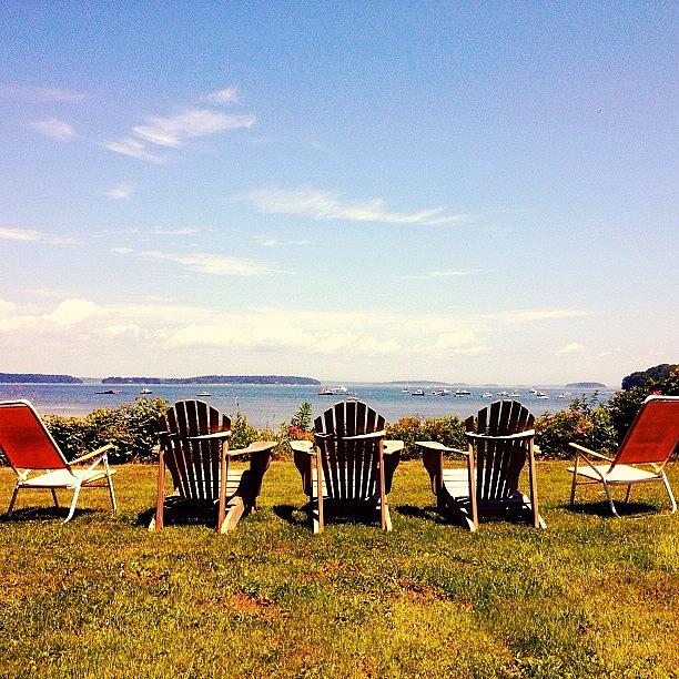 Summer Photograph - Some Chairs by J Amadei